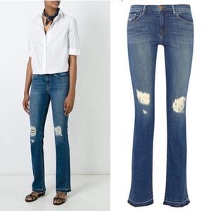 J Brand Brya Breathless Destructed Distressed Ripped Bootcut Jeans Size 28
